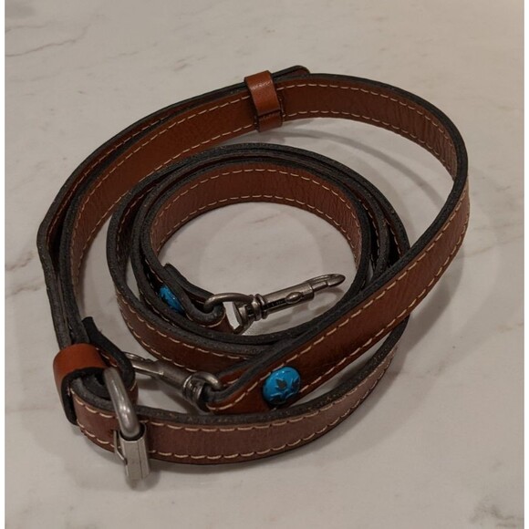 PATRICIA NASH Simona  Brown Smooth Leather Studded Crossbody Handbag WORN TWICE - Picture 12 of 16